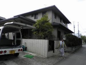 福岡県　小郡市　K様邸　外壁　屋根　塗装工事　施工前