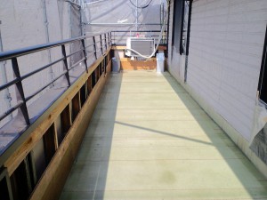 福岡県　小郡市　ＦＲＰ防水　下地　メッシュ張　完了