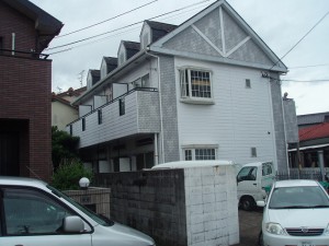福岡市博多区　レオパレス　アパート　外壁屋根塗装工事　施工前
