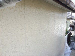 大牟田市　塗装工事　Ｓ様邸　外壁下塗り完了