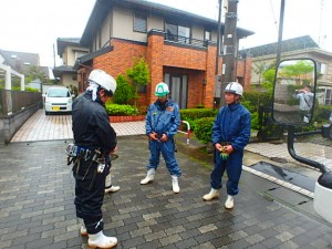 熊本県　Ｔ様邸　塗装工事　足場仮設