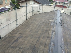 宇美町　塗装工事　Ｋ様　屋根塗装　高圧洗浄完了