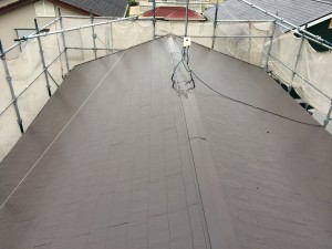 宇美町　屋根　塗装工事　K様邸　上塗り　完成