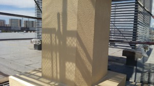 福岡市　東区　ＪＡ　塗装工事　煙突　上塗り２回目　完了