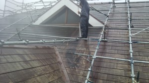 久留米市　外壁　屋根　塗装工事　アイゼン通運　高圧洗浄
