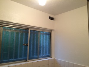 大野城市　塗装工事　白木原アパート　浴室　壁天井　完了