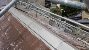 久留米市　アイゼン通運　塗装工事　屋根棟板金　錆転換剤　完了