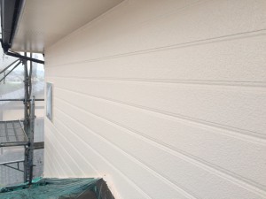 大野城市　塗装工事　Ｉ様邸　外壁　上塗り1回目　完了