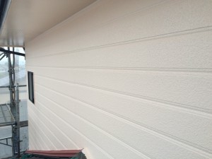 大野城市　塗装工事　Ｉ様邸　外壁　上塗り２回目　完了