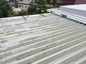 福岡市　南区　屋根　塗装工事　Ｓ様邸　錆転換塗布　完了