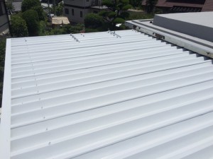 福岡市　南区　屋根　塗装工事　Ｓ様邸　上塗り１回目　完了