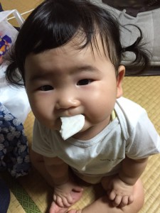 すーちゃん♡　初めてのおやつ☆