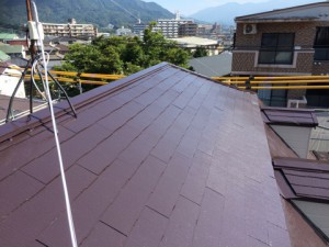 太宰府市　塗装工事　ロイヤル桜町　屋根塗装　完了