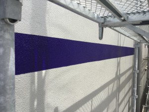 福岡市　中央区　天神荘ビル　塗装工事　外壁ライン塗装　完了☆