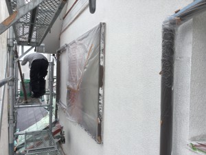 筑紫野市　T様邸　外壁塗装　下塗り　完了