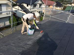 筑紫野市　塗装工事　Ｋ様邸　屋根塗装　1液ベストシーラー