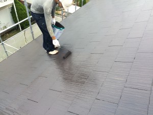 筑紫野市　塗装工事　Ｋ様邸　屋根塗装　ファインパーフェクトベスト２回目