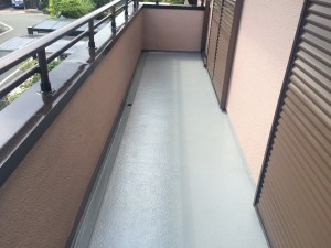 筑紫野市　Ｋ様邸　塗装工事　バルコニー床　完了