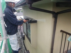 筑紫野市　塗装工事　Ｈ様邸　外壁塗装　高圧洗浄