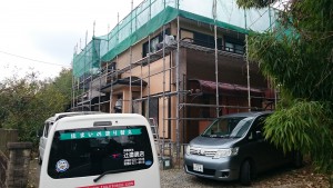 太宰府市　塗装工事　Ｎ様邸　外壁屋根改修工事　施工中