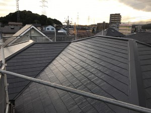 筑紫野市　Ｔ様邸　塗装工事　屋根　塗装完了