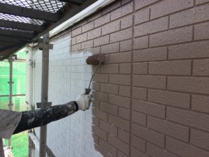 基山町　塗装工事　Ｍ様邸　外壁　中塗り
