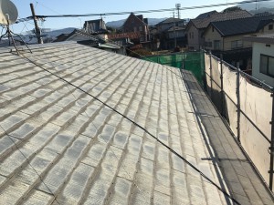 福岡県　粕屋町　アパート　塗装工事　屋根　施工前
