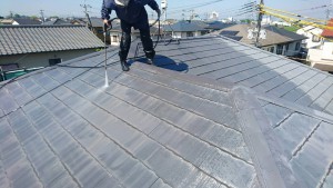 福岡県　久留米市　塗装工事　Ｎ様邸　屋根高圧洗浄