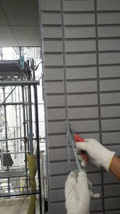 福岡市　南区　アパート　塗装工事　ベルツ高宮　サイディング目地　シーリング打替え工事　既存撤去