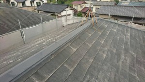 筑紫野市　Ａ様邸　塗装工事　コロニアル屋根　塗装作業　下塗り　施工前