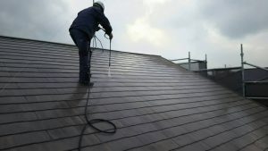 福岡県　新宮町　H様邸　外壁　屋根　塗装工事　高圧洗浄