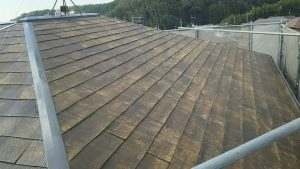 小郡市　塗装工事　Ｙ様邸　コロニアル屋根塗装　下塗り　日本ペイント　パーフェクトシーラー　下塗り　完了