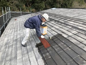 福岡県　太宰府市　環境美化センター　塗装工事　施工中