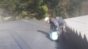 福岡県　太宰府市　コロニアル屋根　塗装工事　日本ペイント　ファインパーフェクトベスト