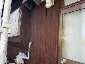 福岡県　粕屋郡　篠栗町　Ｋ様所有物件　和風　平屋　板壁　木部ステイン塗装　２回目　完了