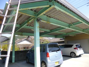 熊本県　光林寺　鉄骨　塗装工事　施工前