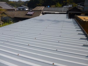 熊本県　光林寺　折半屋根　塗装工事　施工前
