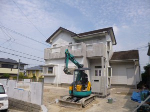 福岡県　粕屋郡　Ｈ様邸　エクステリア　リフォーム　解体施工中