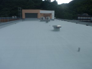 太宰府市　筑紫台高校　工業実験館　屋上防水工事　完了