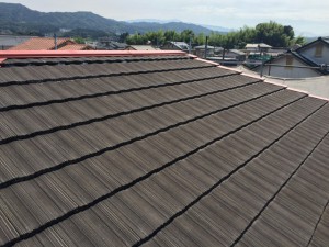 大野城市　塗装工事　Ｉ様邸　屋根　遮熱マイティーシリコン　１回目　施工前