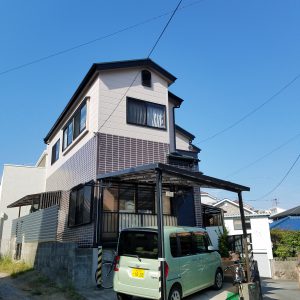 福岡県　太宰府市　Ｈ様邸　外壁　戸建て住宅　塗装工事　完了