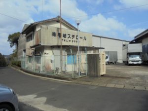 長崎県　壱岐市　壱岐スチロール　第一倉庫　事務所　工場　塗装工事　施工前