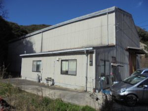 長崎県　壱岐市　壱岐スチロール　犬吹倉庫　工場　塗装工事　施工前