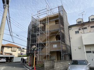 福岡県　福岡市西区　アパート外壁改修工事　着工