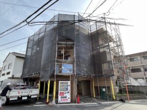 福岡県　福岡市西区　アパート外壁改修工事　着工