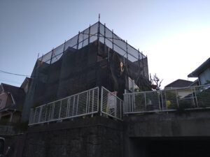 佐賀県　基山町　外壁屋根塗装工事　着工中