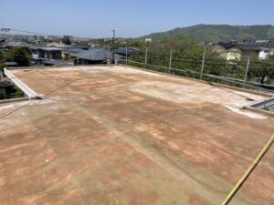 太宰府市　住宅　ウレタン塗膜防水工事　既存撤去