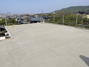 太宰府市　住宅　ウレタン塗膜防水工事　下地調整作業完了