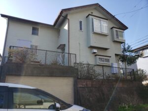 福岡県　筑紫野市　T様邸　外壁　屋根　住宅　塗装工事 施工前