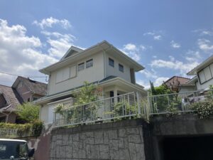 佐賀県　基山町　外壁・屋根塗装工事　足場解体後